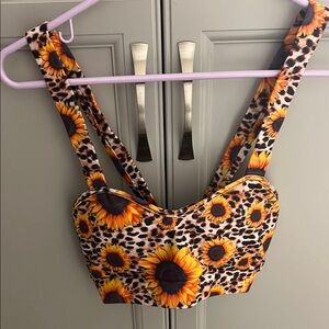 Sunflower Leopard Print Crop Top
